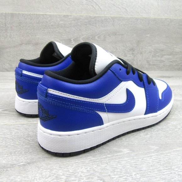 Air Jordan 1 Low GS Size 7Y White Hyper Royal Black Shoes NEW - Picture 7 of 14